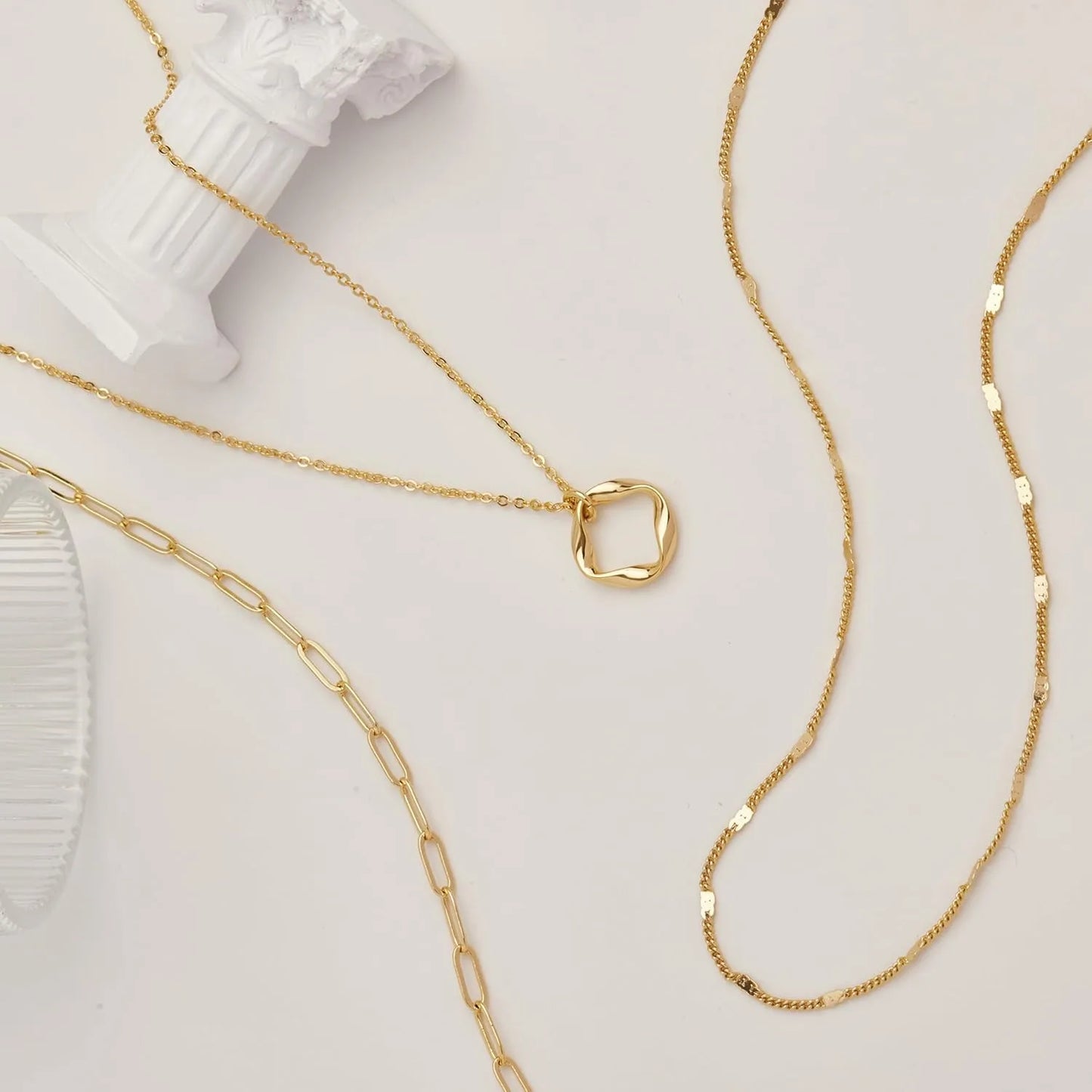 Layered Gold Necklace (Plated)
